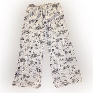 Sincerely Jules Cream and Black Graphic Pants